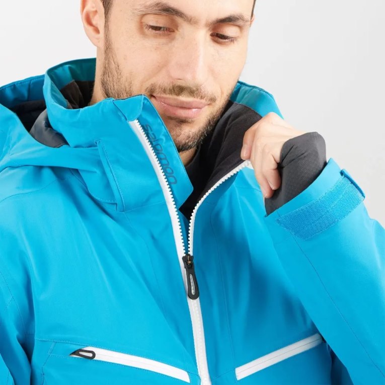 Turquoise Salomon Brilliant Insulated Men's Ski Jackets | PH 28756I